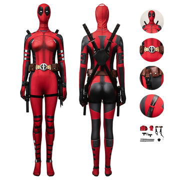 Lady Deadpool 3 Cosplay Costume 2024 Deadpool Wolverine Female Halloween Outfit